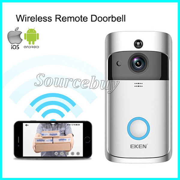 Wireless WIFI Video Door Phone Doorbel Intercom EKEN Video Bell System Night Vision Outdoor Camera with Microphone Speaker HD 720P Silver