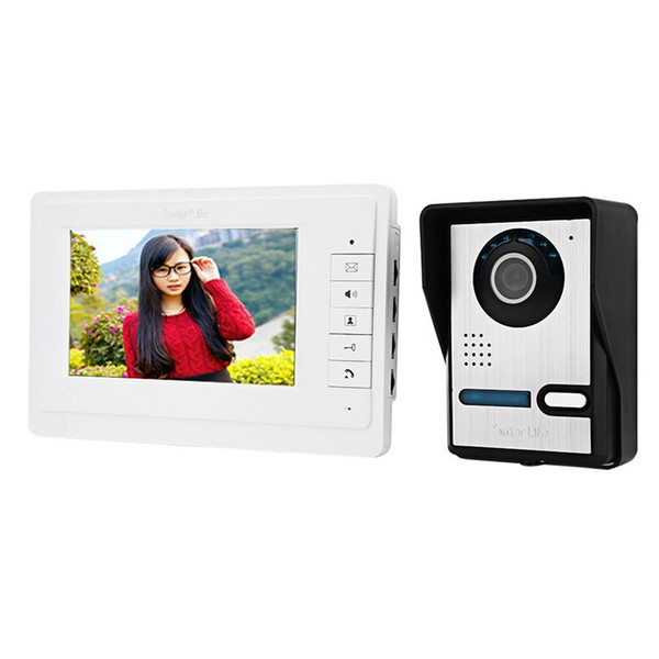 7 Inches Digital HD Wired Doorbell Camera Video Intercom Door Phone System Wide Angle Peephole Viewer