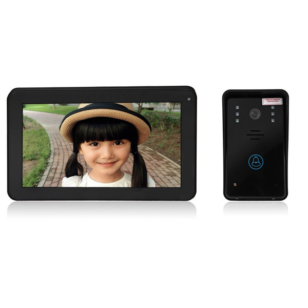 SY906A11 9 Inch TFT Screen Hands Free Intercom Doorbell 2,4GHZ touch key 7'' gsm access control door camera record