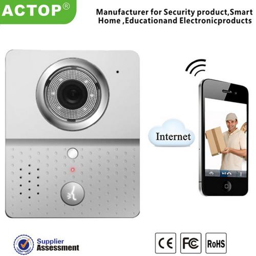 Wholesale-2015 Hot Wifi Doorbell Camera Wireless Video Intercom mobile smart phone control IP Door phone