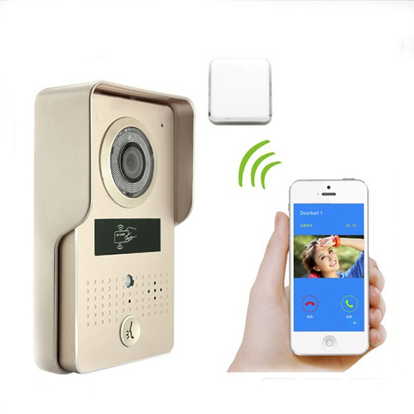 Wifi IP Camera Wireless Intercom Enabled Video Doorbell Supports IOS Android,PIR Motion activated,Waterproof,unlock by phone or Tablet