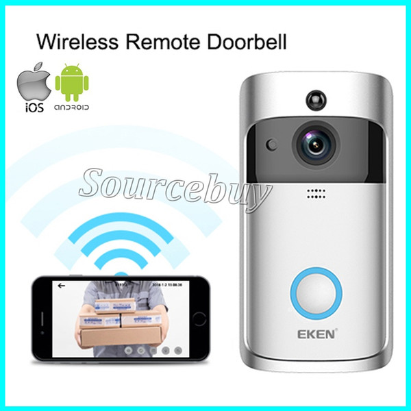 EKEN Wireless Wifi Remote Video Doorbell Phone System Visual Intercom Doorbell 2 Indoor Monitor Outdoor Infrared Camera Video Door Phones