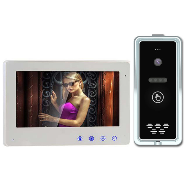 4-Wire 800TVL 7 Inch Video Door Phone Doorbell Intercom System HD Camera Night Vision Unlock Rainproof