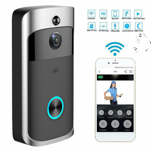 Higestone WiFi Smart Video Doorbell IP Camera Ring Door bell Two Way Audio Wireless APP Control iOS Android Battery Powered