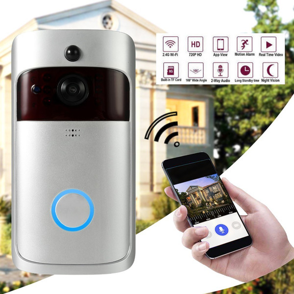 Smart Video Door Phone Wireless WiFi Security Eye Door Bell Visual Recording Home Monitor Night Vision Video Intercom Doorbell