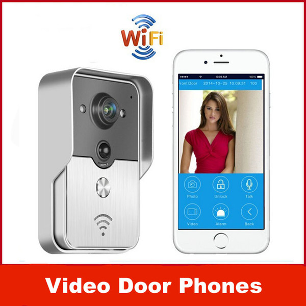 Hot Wireless Wifi Doorbell Camera IP Video Door Phone Intercom Kit Support Wireless unlock Android iOS APPdepartments or villas