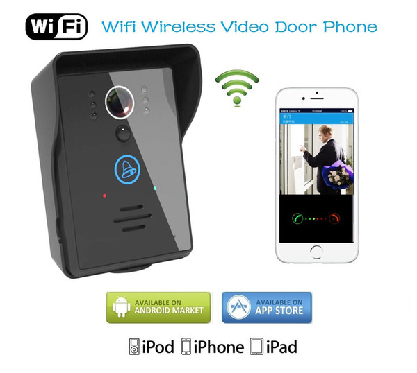 Wireless WiFi Video Door Phone Intercom Doorbell with Motion Detection & Unlocking Function support ISO Android Phone