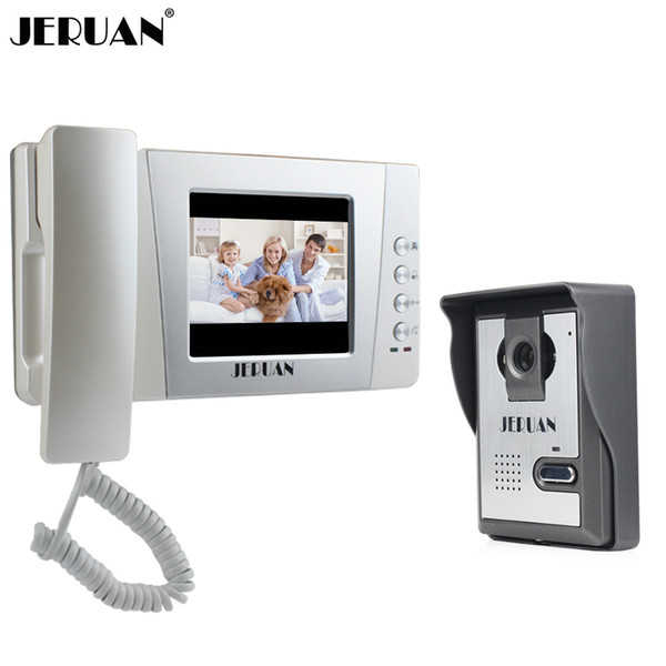 JERUAN Home Wired Cheap 4.3 inch LCD Color Video Door Phone DoorBell Intercom System IR Night vision Camera FREE SHIPPING