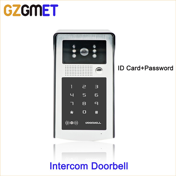 hand free wired outdoor entrance machine night vision intercom camera support ID card and password access control