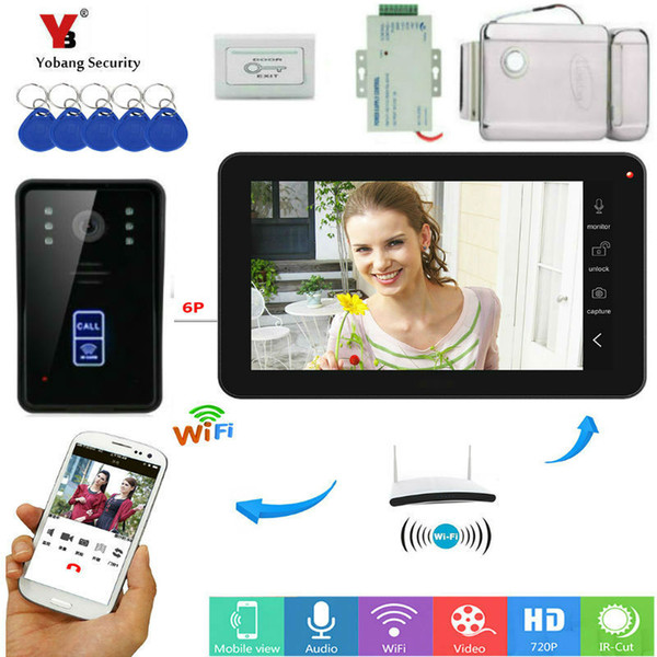 9 Inch Monitor RFID Video Intercom Wifi Wireless Video Door Phone Doorbell Camera Intercom System With Power Supply Door Lock