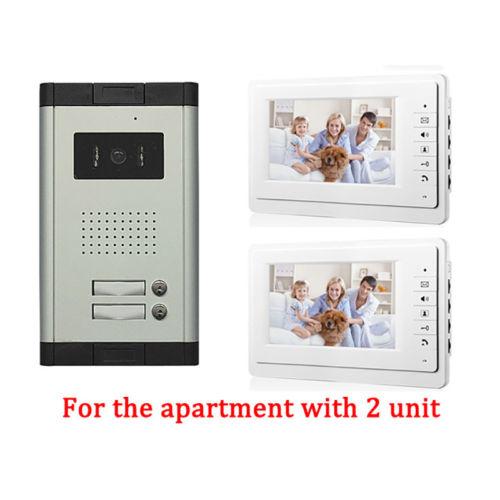 Apartment 2 Unit Intercom Entry System Wired Video Door Phone Audio Visual