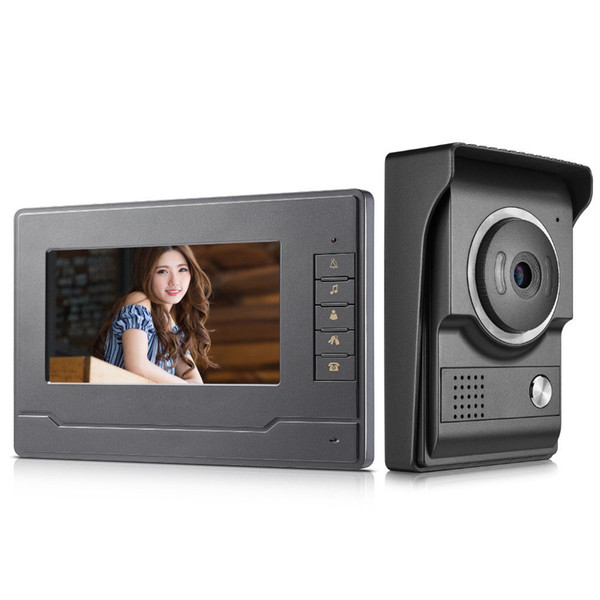 7 inch Monitor Video Door Phone Doorbell system Video Intercom interphone system for Home villa 1-IR camera 1- LCD screen