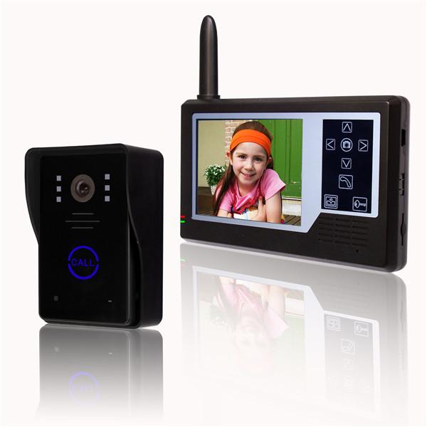 3.5 inch TFT LCD Wireless Video Door Phone 2.4G Wireless Video Doorbell Intercom System Night Vision Camera