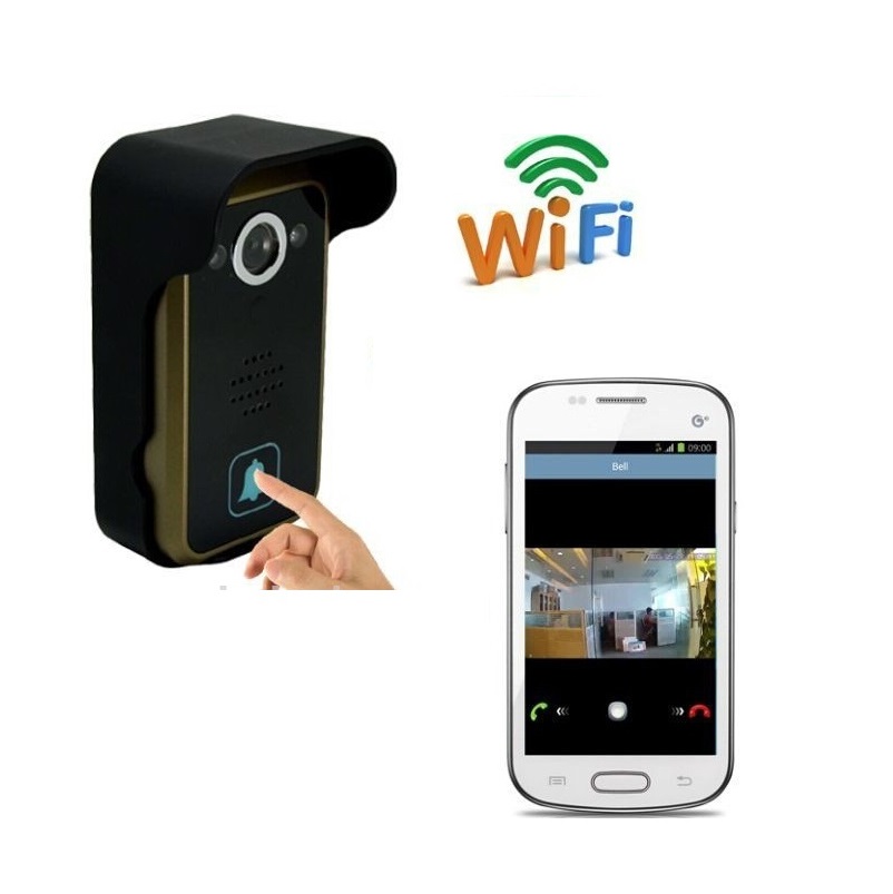 Wireless doorbell wifi 720P IR night vision Remote Unlock Anti-temper Alarm PIR Motion Sensor wifi doorbells max 4 users