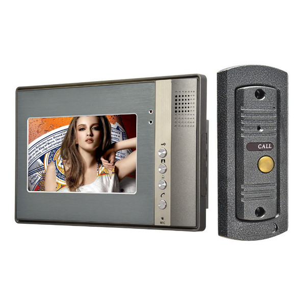 7 Inch Video Door Phone Doorbell Intercom system Visual intercom kits IR Camera