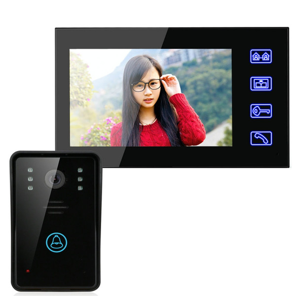 SY816A11 7 Inches Video Door Phone Intercom Doorbell Touch Button Remote Unlock Night Vision Security Camera