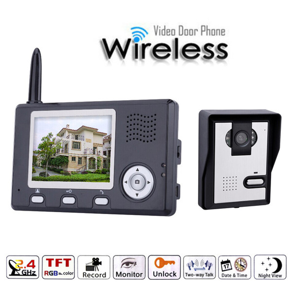 3.5 Inch 2.4Ghz Wireless Two Way Intercom Video Door Phone