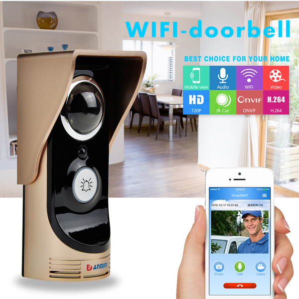 App Remote Control 720P WIFI Doorbell With Indoorbell