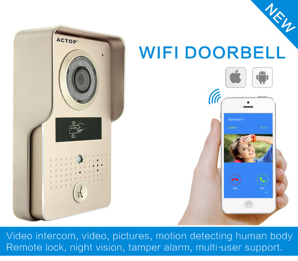 720P Wireless Motion Detection WIFI Doorbell RIFD Access Control System