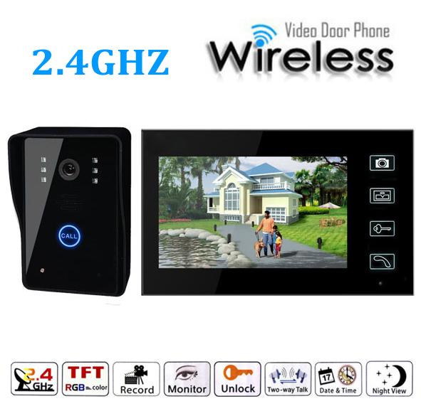 7 Inch 2.4Ghz Wireless Intercom Video Door Phone