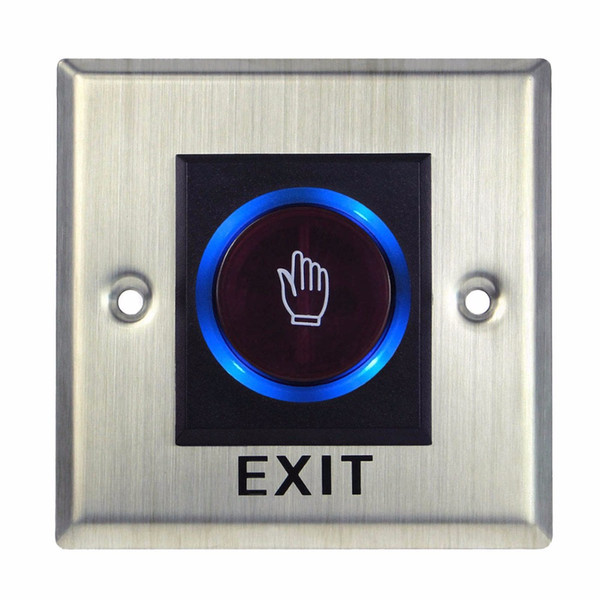 Wholesale- No touch Exit Switch Inductive/Exit Button Sensor Access control DC12V with LED Indicator F1743D