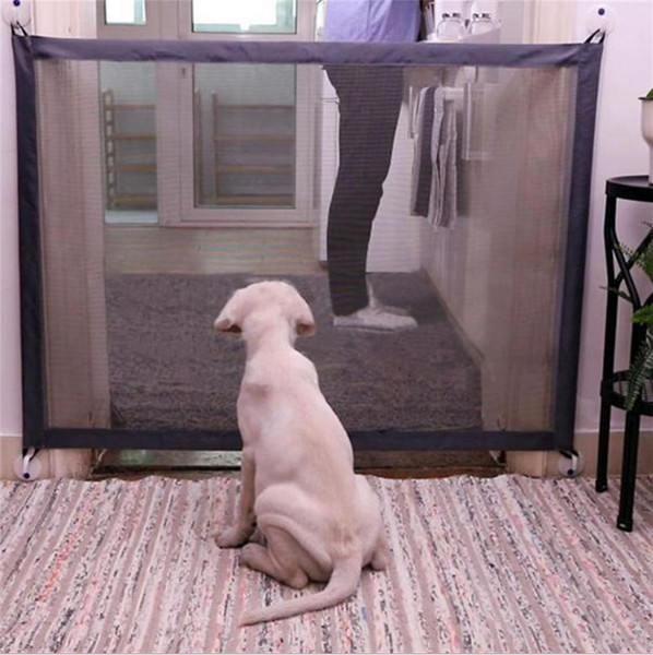 New Dog Gate The Ingenious Mesh Magic Pet Gate For Dogs Safe Guard and Install Pet Dog Safety Enclosure Dog Fences