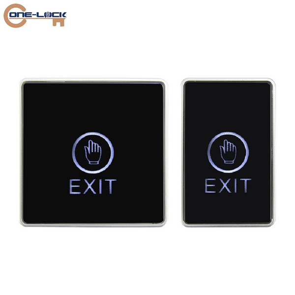 4pcs Release Push door Switch Infrared Contactless Bule Backlight Touch exit button for access control system