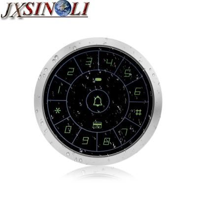 New Stype Round Type Metal Case Waterproof 125KHz RFID + PIN Access Control Keypad with Touchable Keyboard