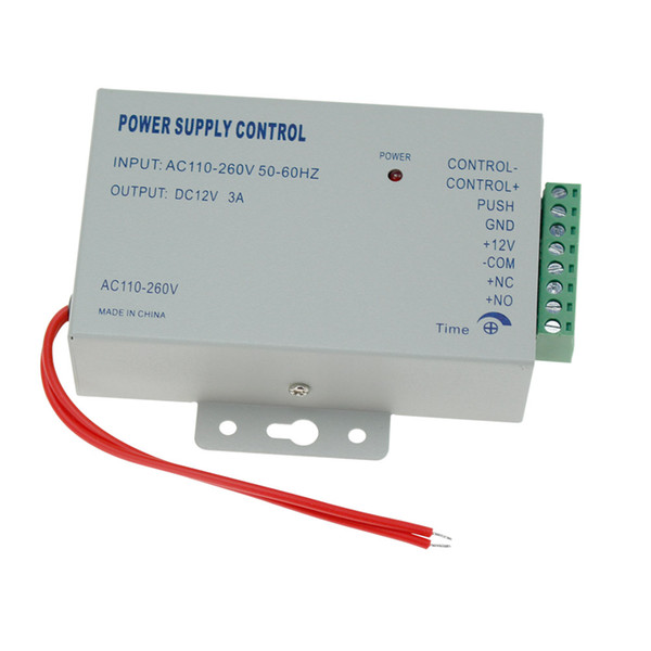 Metal access control power supply DC12V/3A output 110-260VAC input voltage with time delay for all kinds electronic lock K80