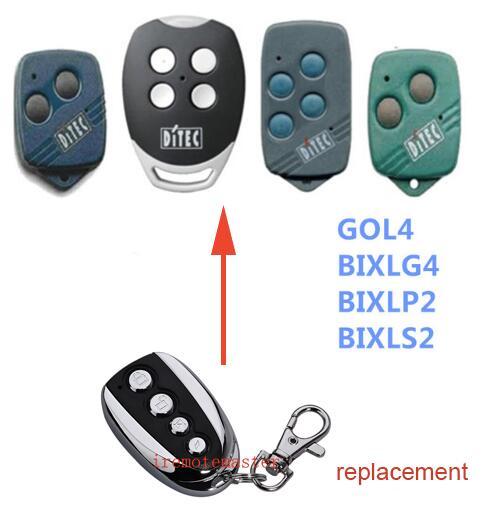 For ditec GOL4, BIXLG4, BIXLP2 & BIXLS2 replacement garage door rolling code remote 433.92mhz remote control