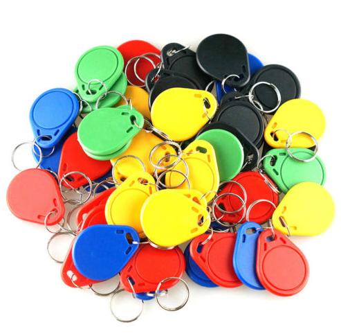 100pcs/lot T5577 Rewritable Programmable RFID 125 KHz Keychain Keyfobs Key Finder For Copy EM4100 Cards