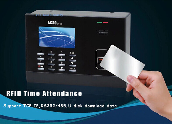 Free Shipping M300Plus TCP IP RFID Time Attendance Punch Card Clock 10000 Card Capacity Built-in WEB LINUX SERVER browser Free ZK Software