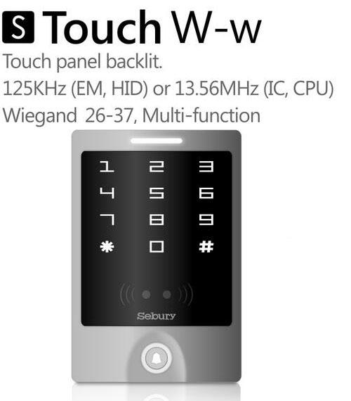 Wholesale- DC12V-24V Metal Standalone Keypad 125KHz EM Card Access Control Machine for 1 Door