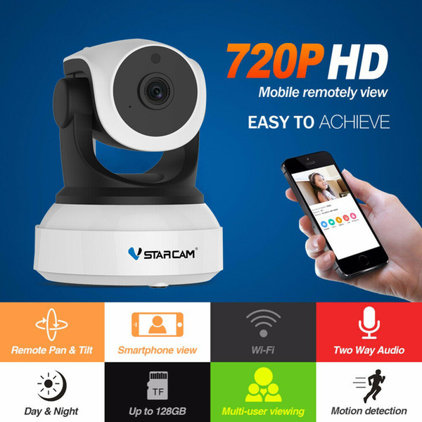 Original Vstarcam 720P IP Camera C7824WIP Wifi Surveillance Security Camera IR Night Vision PTZ App Mobile View Audio Talk