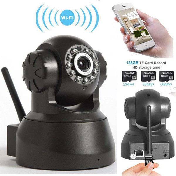 Wireless IP Camera WIFI Webcam Night Vision(UP TO 10M) 10 LED IR Dual Audio Pan/Tilt Support IE S61 high quality