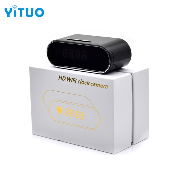 YITUO 1080P WIFI Camera Nanny Camera Black P2P IP Security Clock IOS Android Motion Detection Home Security Wireless Camera