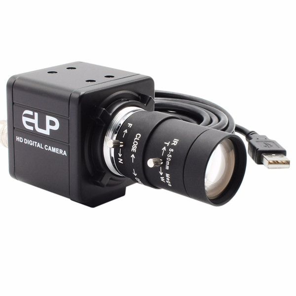 ELP High Speed MJPEG 1080P 60fps/ 720P 120fps/ 360P 260fps UVC OmniVision OV4689 CMOS USB Webcam Camera With Varifocal Lens