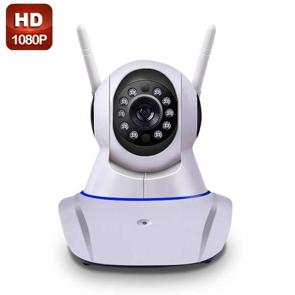 Double antenna Camera wireless IP camera WIFI Megapixel 1080p HD indoor Wireless Digital Security CCTV IP Camera + 64G TF memory card