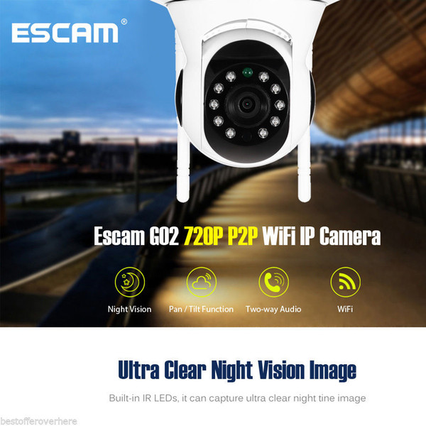 Escam Mini WiFi IP Camera wi-fi HD 720P CCTV Security Camera P2P Video Camcorder IR Cut Two Audio Night Vision for Baby Care