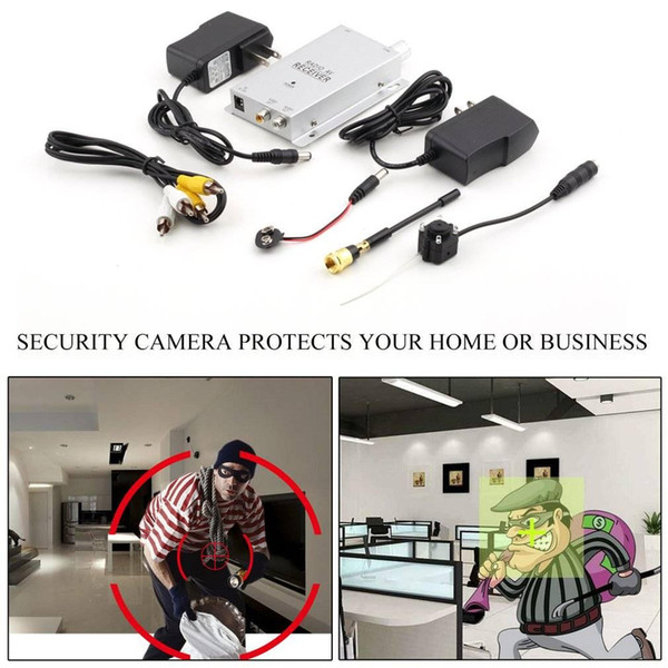 Wireless Security System Camera CCTV Security Video Cam 60Hz Radio AV Receiver US Plug for Household Office