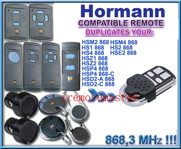 For Hormann hsz2 hsp4 ,hsd2, hsm2 hsm4 868 mhz Universal Remote Control Replacement Transmitter Free Shipping