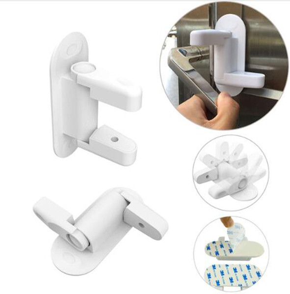 New Door Lever Lock Safety Child Proof Doors 3M Adhesive Lever Handle Baby Safety Lock Compatible with Standard Door Lever Handles DHL free