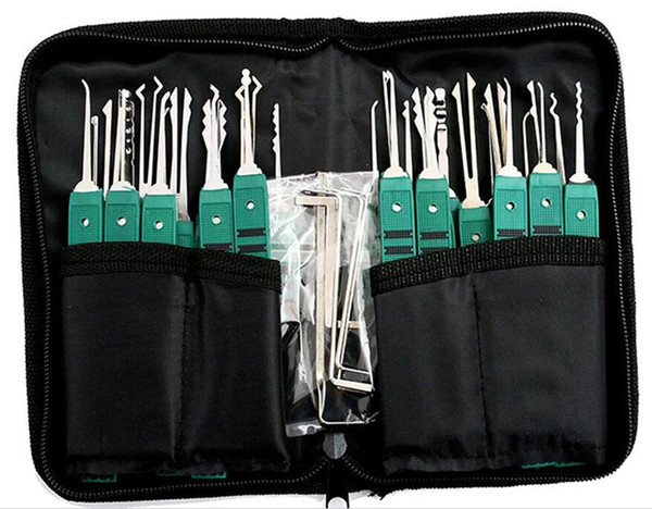 Klom 32 Pieces Lock Picks LockSmith Tools broken key tools Lock Pick Set Lock pick Free shipping