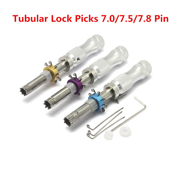 HUK Locksmith Tools 7.0/7.5/7.8 Pin Tubular Lock Picking Tools (3PCS for One Pacakge) Tubular Pick tools