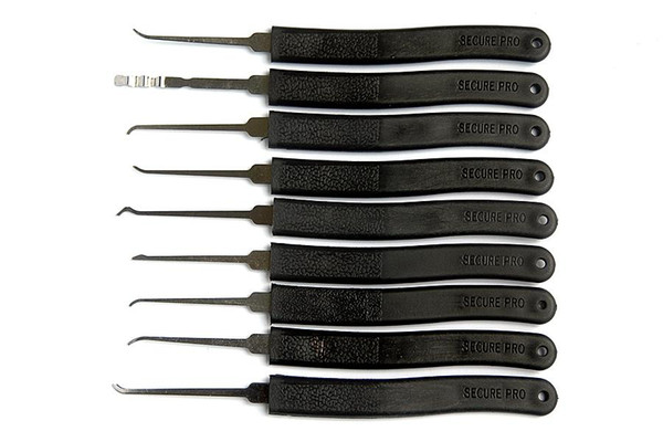 DHL free Shipping 100Set/Lot Hot sales Klom New 9pcs set klom lock pick tools Hooks Locksmith Tools for Training (Color: Black) BK076