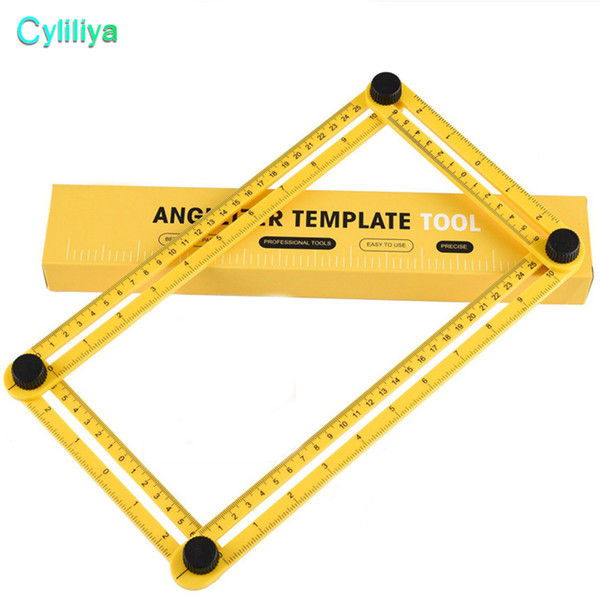 New Template Tool Measuring Instrument Angle square Template Tool Four-Sided Ruler Mechanism Slide DHL free shipping