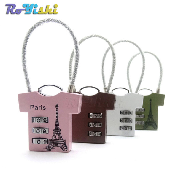 1pcs New 3 Digit Dial Combination Suitcase Luggage Metal Code Password Lock Padlock 4 Colors For Pick