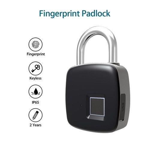 Fingerprint Lock Fingerprint Lock Intelligent Keyless IP65 Dustproof Design Anti-Theft Water Proof Door Lock Padlock Bad In Drop Shpping