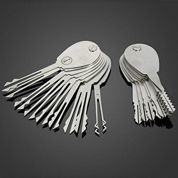 YQ New 20psc Double Sided Padlock Picks Door Lock Opener Locksmith Tool Lock Pick Tool Set Keys Set