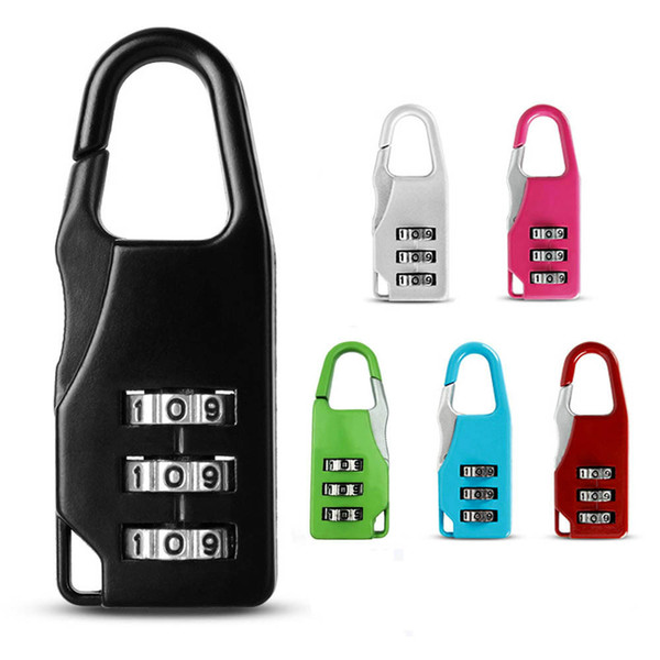 Combination Password Lock Zinc Alloy Security Suitcase Luggage Coded Lock Cupboard Cabinet Locker Padlock Colorful Cute item